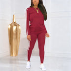 Sumoravibe - Completo da ginnastica a due pezzi con maniche lunghe da donna
