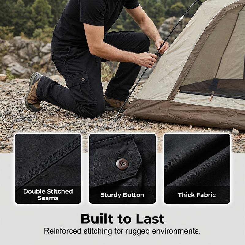 Sumoravibe - Pantaloni cargo tattici da uomo in cotone