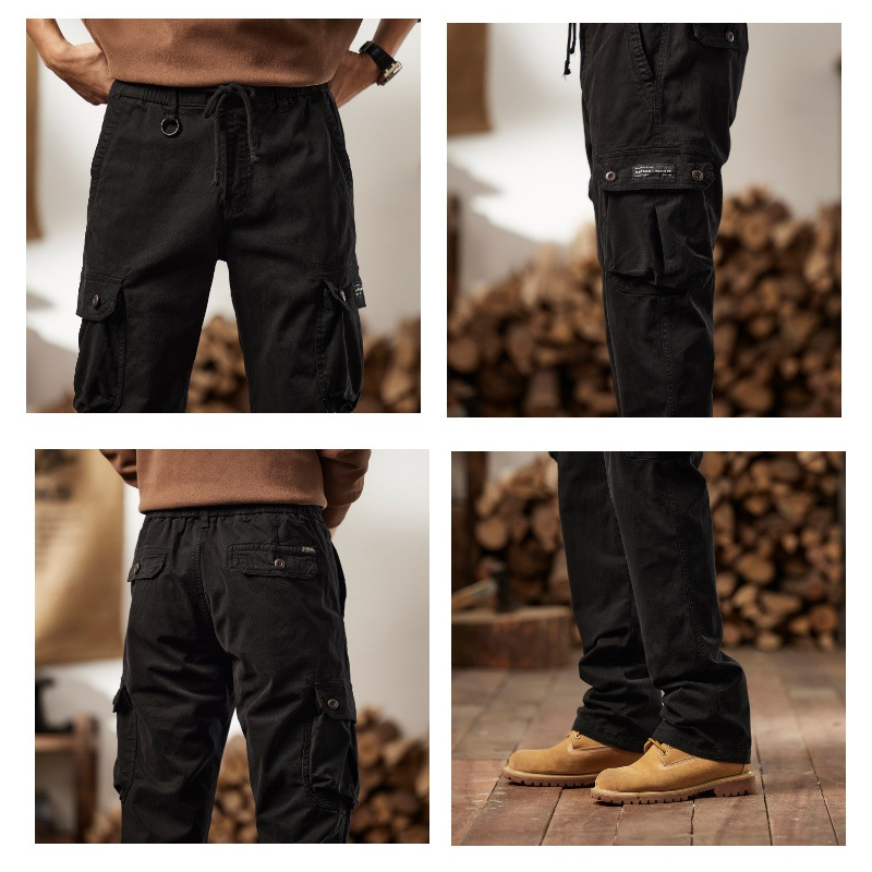 Sumoravibe - Pantaloni cargo tattici da uomo in cotone