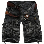 Sumoravibe - Pantaloncini cargo da uomo 🩸 Classici e resistenti, con molteplici tasche per ogni esigenza, cerniera scorrevole, durevoli e resistenti all'usura, adatti sia per il lavoro che per le attività all'aperto 💪