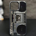 Sumoravibe - Custodia per cellulare con design a boombox retrò e lettore di cassette