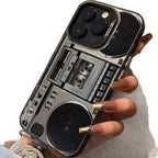 Sumoravibe - Custodia per cellulare con design a boombox retrò e lettore di cassette