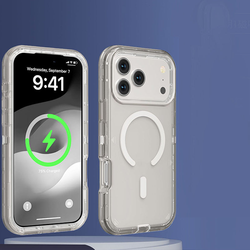 Sumoravibe - Custodia magnetica trasparente antiurto per telefoni della serie 13-17