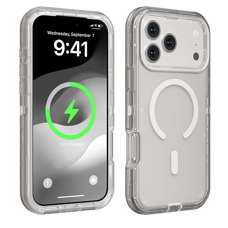 Sumoravibe - Custodia magnetica trasparente antiurto per telefoni della serie 13-17