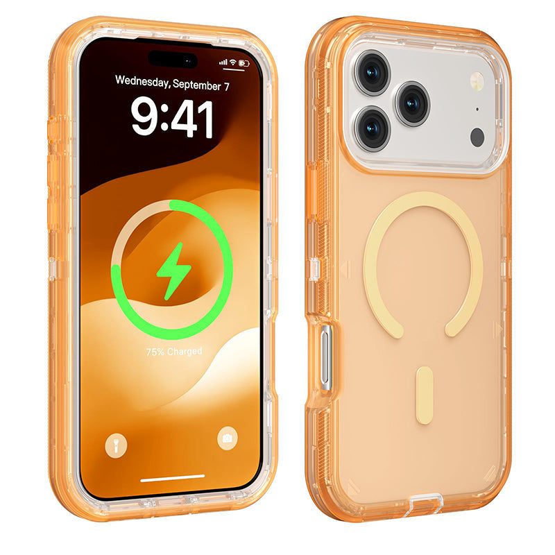 Sumoravibe - Custodia magnetica trasparente antiurto per telefoni della serie 13-17