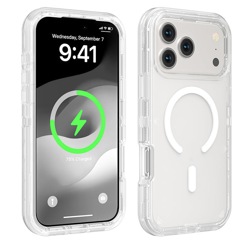 Sumoravibe - Custodia magnetica trasparente antiurto per telefoni della serie 13-17