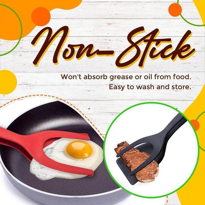 Sumoravibe - Mai più Padelle Graffiate! 🔥 Pinza e Spatola in 1 | Silicone Morbido Antiaderente e Resistente al Calore