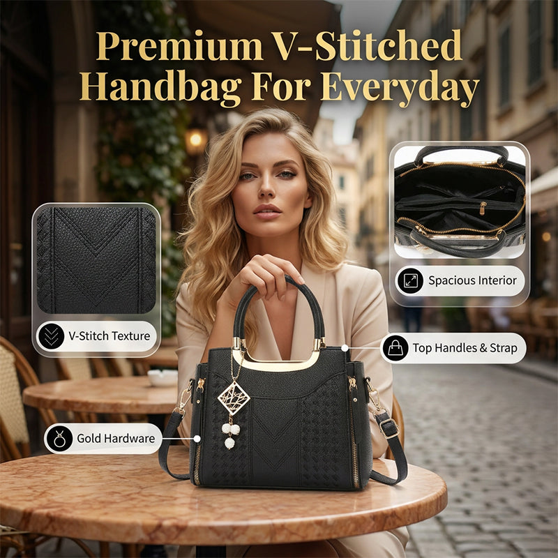Sumoravibe - Elegante borsa da donna con manico superiore e tracolla