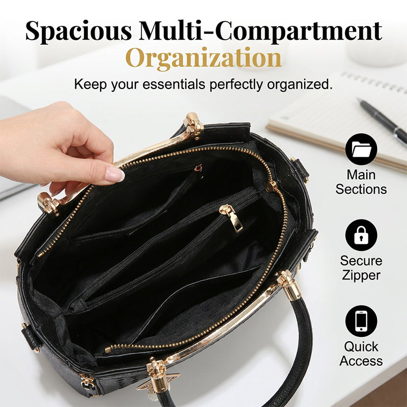 Sumoravibe - Elegante borsa da donna con manico superiore e tracolla