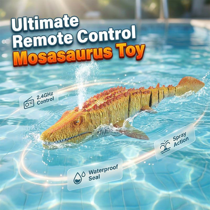 Sumoravibe - Giocattolo RC Mosasaurus Nuotante 2.4G con Spruzzi